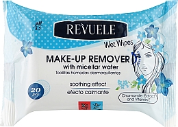Kup Mokre chusteczki do demakijażu z wodą micelarną - Revuele Wet Wipes Makeup Remove With Micellar Water