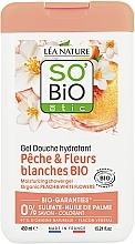 Nawilżający żel pod prysznic Brzoskwinia i białe kwiaty - So'Bio Etic Moisturising Peach & White Flowers Shower Gel — Zdjęcie N1