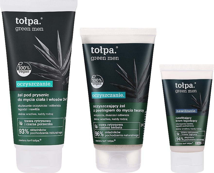 Zestaw - Tolpa Green Men 2024 Set (f/cl/gel/150ml + cr/50ml + sh/gel/200/ml) — Zdjęcie N2