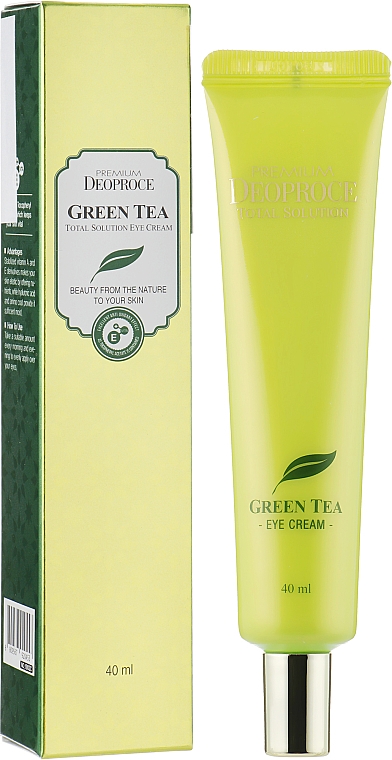 Nawilżający krem pod oczy z zieloną herbatą - Deoproce Premium Greentea Total Solution Eye Cream — Zdjęcie N1