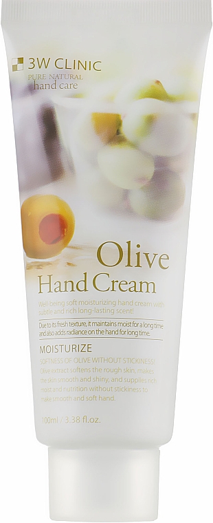 Nawilżający krem do rąk z oliwek - 3W Clinic Olive Hand Cream — Zdjęcie N2