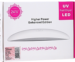 Lampa UV/LED, biała - Elisium Uv Led Nail Dryer 24W — Zdjęcie N2