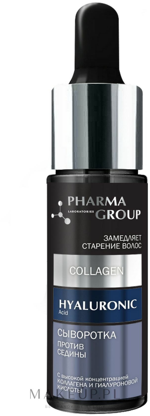 Serum przeciw siwieniu włosów Kolagen i kwas hialuronowy - Pharma Group Laboratories — Zdjęcie 14 ml