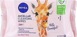 Kup Biodegradowalne micelarne chusteczki do demakijażu - NIVEA Biodegradable Micellar Cleansing Wipes 3 In 1 Giraffe
