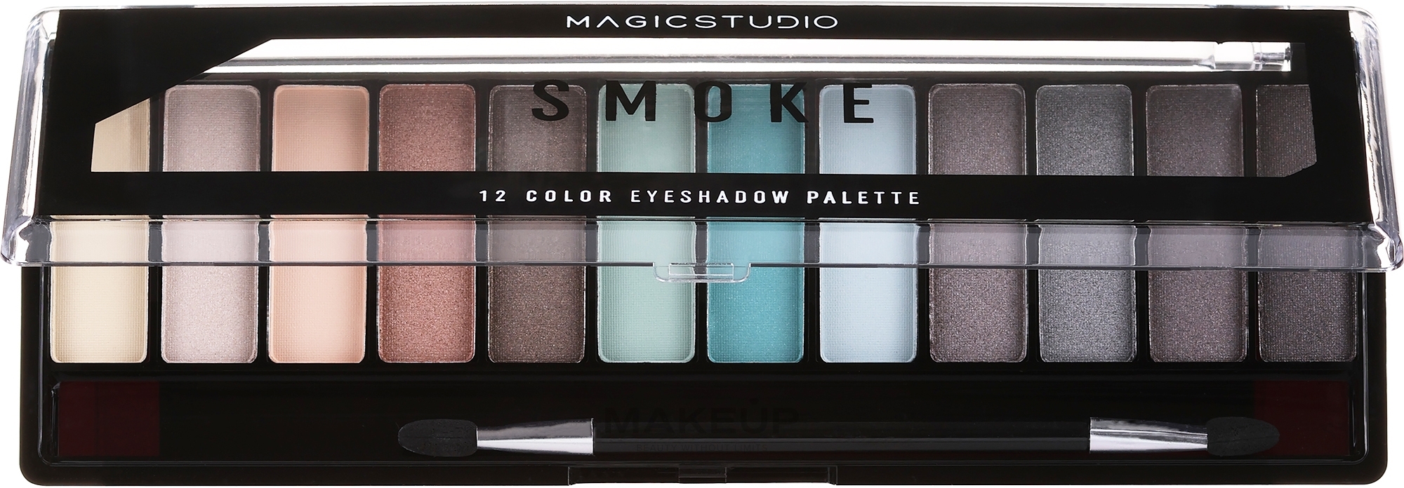 Paleta cieni do powiek, smoke - Magic Studio 12 Eyeshadow Palette Versatile — Zdjęcie 12 x 1.5 g