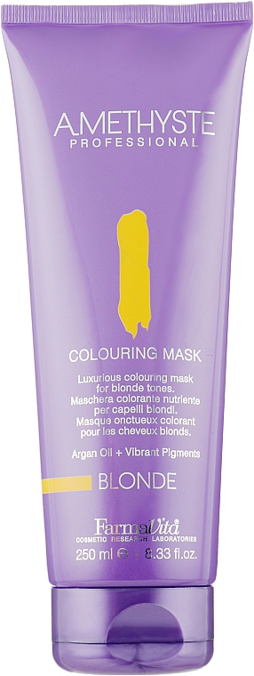 Maska koloryzująca do włosów o odcieniach blond - FarmaVita Amethyste Colouring Mask Blonde — Zdjęcie N1