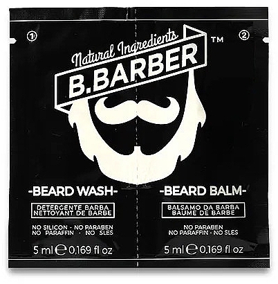 Zestaw - B.Barber Beard (beard/wash/5ml + beard/balm/5ml) — Zdjęcie N1