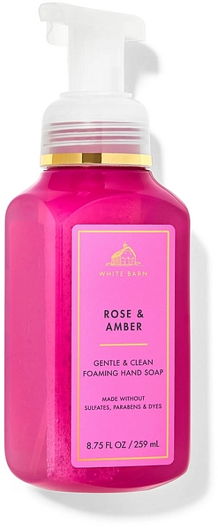 Mydło w piance do rąk Rose And Amber - Bath and Body Works Rose And Amber Gentle Foaming Hand Soap — Zdjęcie N1