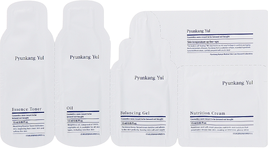 Zestaw próbek - Pyunkang Yul (toner/1.5ml + oil/1.5ml + gel/1.5ml + cr/1.5ml) — Zdjęcie N1