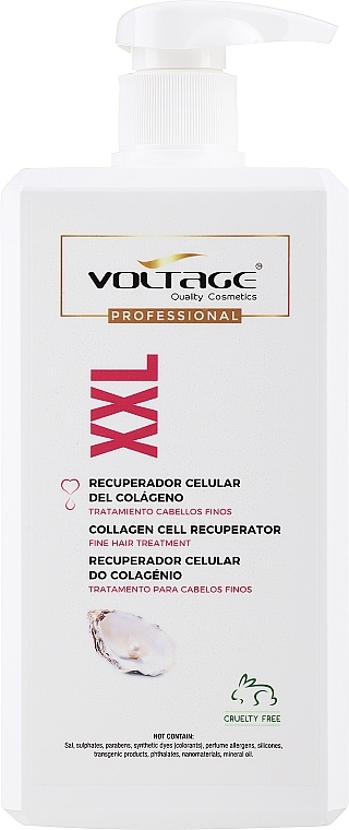 Kolagenowa odżywka do włosów - Voltage Collagen Cell Recuperator Fine Hair Treatment XXL — Zdjęcie N1
