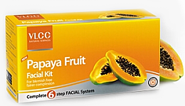 Kup Zestaw - VLCC Papaya Fruit (peeling/7g + gel/10g + cr/10g + mask/10g + lotion/10g)