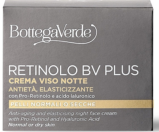 Przeciwstarzeniowy krem na noc dla skóry suchej i normalnej - Bottega Verde Retinolo BV Plus Night Cream — Zdjęcie N2