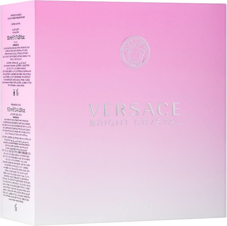Versace Bright Crystal - Zestaw (edt 50 ml + b/lot 100 ml) — Zdjęcie N1