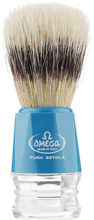 Pędzel do golenia, 10218, niebieski - Omega — Zdjęcie N1