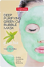 Kup Oczyszczająca maseczka bąbelkowa do twarzy z zieloną herbatą - Purederm Deep Purifying Green O2 Bubble Mask Green Tea