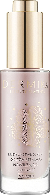 Luksusowe serum nawilżająco-rozświetlające - Dermika Luxury Placenta Serum