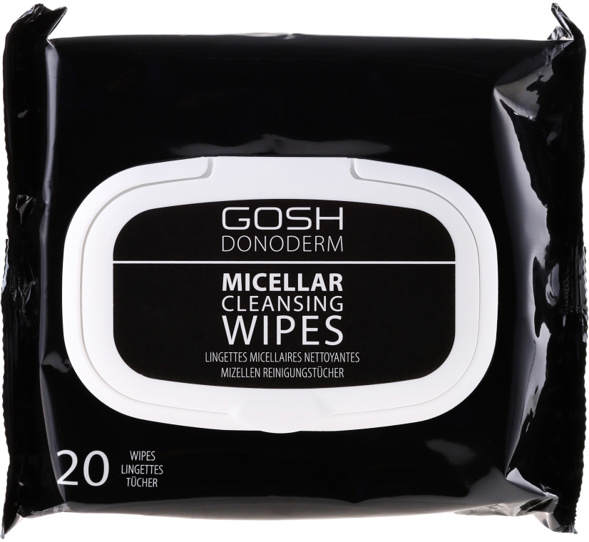 Micelarne chusteczki do demakijażu - Gosh Copenhagen Donoderm Micellar Cleansing Wipes — Zdjęcie N1