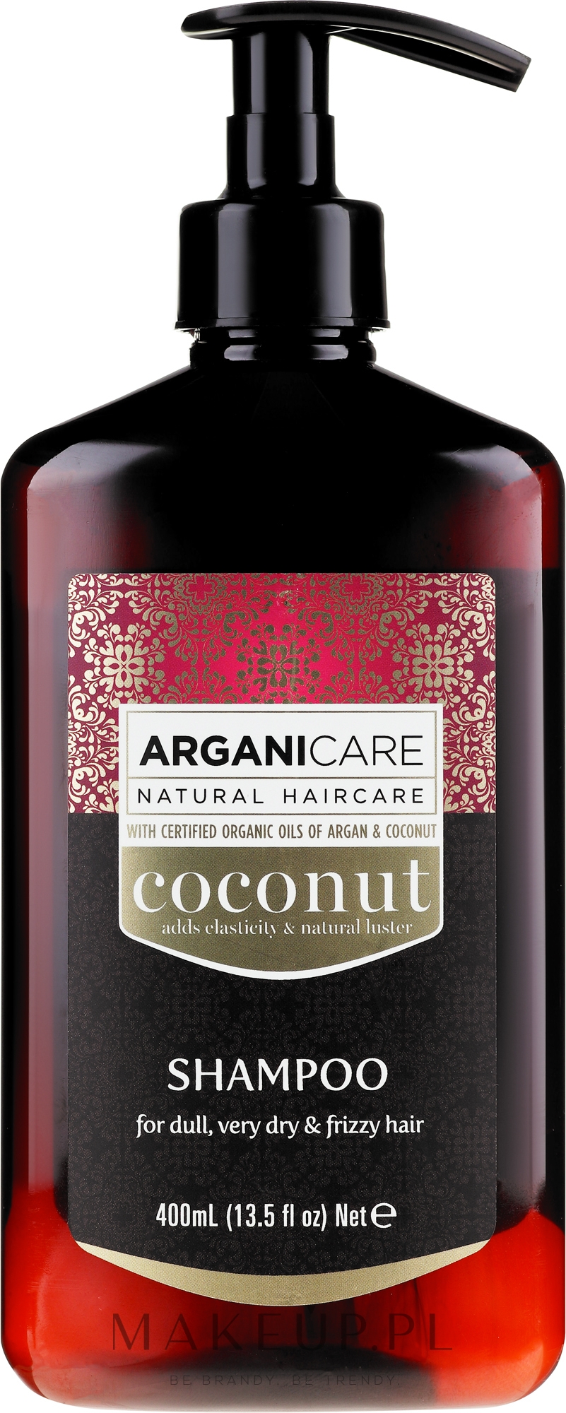 Szampon do matowych, suchych i puszących się włosów z olejem kokosowym - Arganicare Coconut Shampoo For Dull, Very Dry & Frizzy Hair — Zdjęcie 400 ml