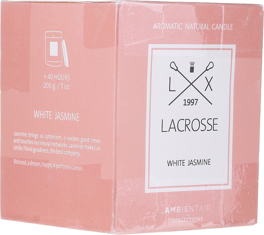 PRZECENA! Świeca zapachowa Biały jaśmin - Ambientair Lacrosse White Jasmine * — Zdjęcie N1