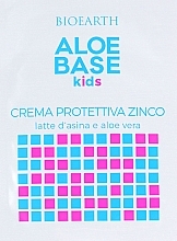 Krem ochronny dla dzieci do skóry wrażliwej na bazie tlenku cynku - Bioearth Aloebase Kids Protective Zinc Cream with aloe and Donkey Milk (próbka) — Zdjęcie N1