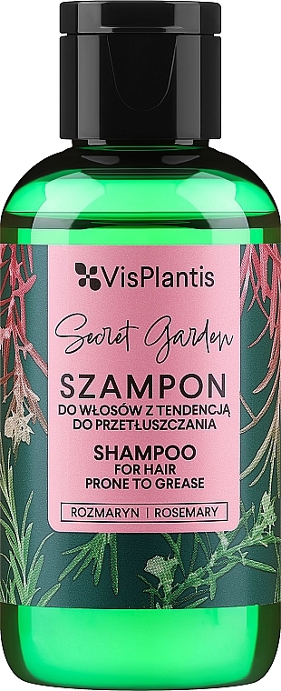 Szampon do włosów z tendencją do przetłuszczania - Vis Plantis Secret Garden Rosemary Shampoo — Zdjęcie N1