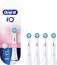 Nasadki do szczoteczki elektrycznej do zębów, białe, 4 szt. - Oral-B iO Gentle Care — Zdjęcie N1