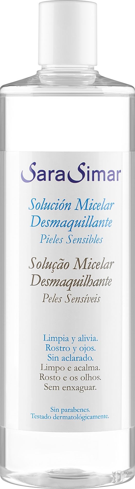 Woda micelarna - Sara Simar Micellar Solution Make-up Remover — Zdjęcie 500 ml