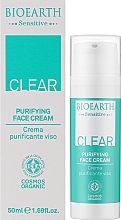 Krem oczyszczający do skóry problematycznej i mieszanej - Bioearth Senstive Clear Purifying Face Cream — Zdjęcie N2