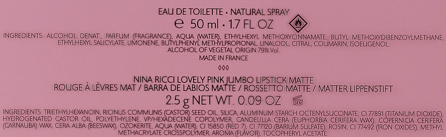 Nina Ricci Nina - Zestaw (edt 50 ml + lipstick 2,5 g) — Zdjęcie N5
