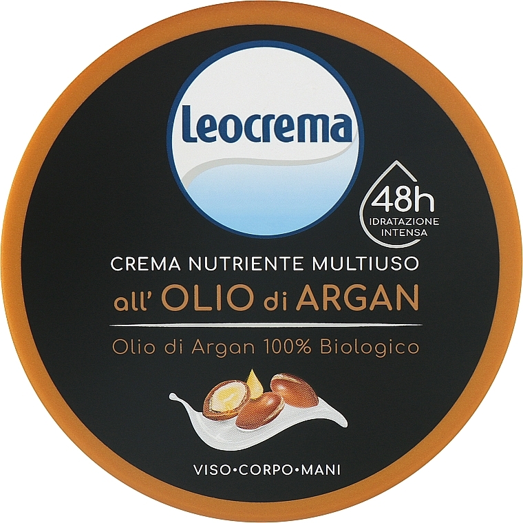 Krem do twarzy, ciała i dłoni z olejkiem arganowym - Leocrema Multipurpose Cream Argan Oil  — Zdjęcie N1