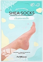 Skarpetki do pedicure z masłem shea i rumiankiem - Avry Beauty Shea Socks Chamomile — Zdjęcie N1