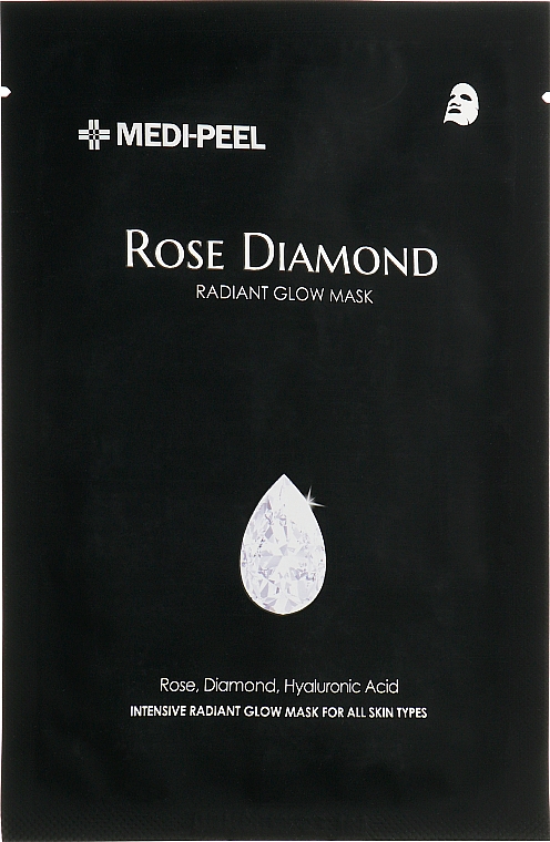 Maska w płachcie z proszkiem diamentowym - MEDIPEEL Rose Diamond Radiant Glow Mask — Zdjęcie N4