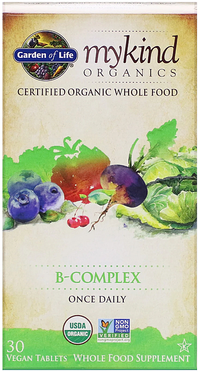 Suplement diety z witaminą B - Garden of Life Mykind Organics — Zdjęcie N1