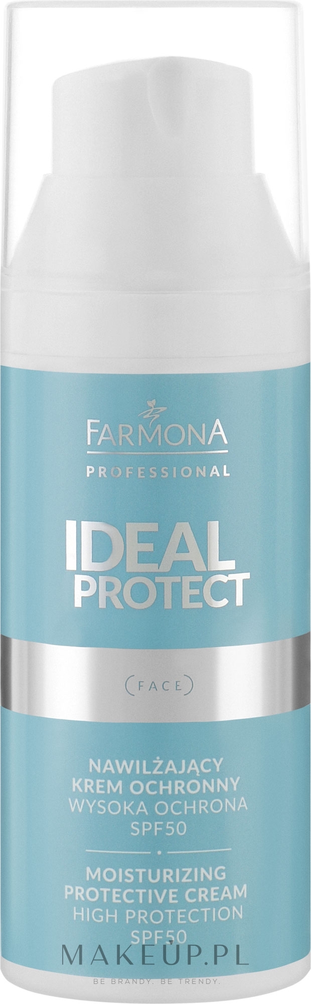 Nawilżający krem ochronny SPF 50 - Farmona Professional Ideal Protect Moisturizing Protective Cream SPF50 — Zdjęcie 50 ml
