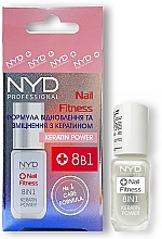 Odmładzająca odżywka wzmacniająca do paznokci z keratyną - NYD Professional Nail Fitness Keratin Power 8in1 — Zdjęcie N2