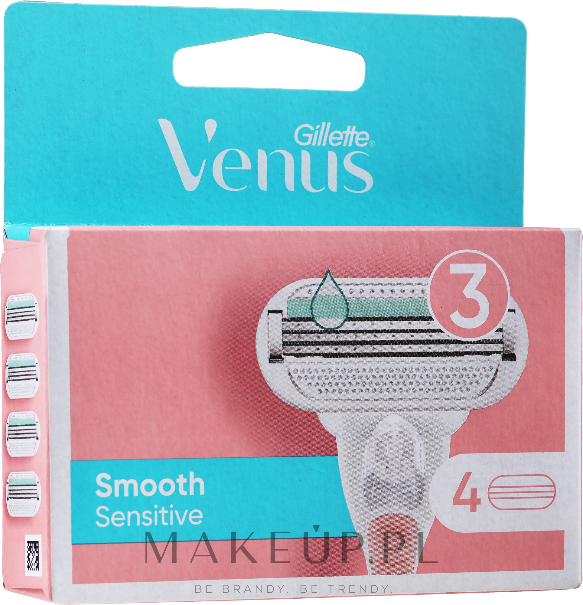 Wymienne ostrza do golenia, 4 szt - Gillette Venus Smooth Sensitive Pink — Zdjęcie 4 szt.