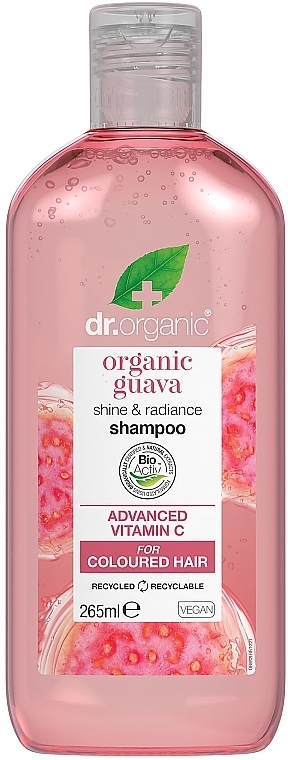 Szampon do włosów z guawą - Dr. Organic Organic Guava Shine & Radiance Shampoo — Zdjęcie N1