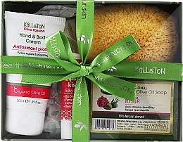 Kup Zestaw, opcja 4 - Kalliston Gift Box (soap/100g + cr/50ml + lip/balm/5.2g + sponge/1pc)