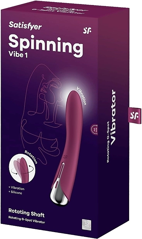 Wibrator punktu G, czerwony - Satisfyer Spinning Vibe 1 Red — Zdjęcie N1