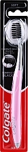 Szczoteczka do zębów, miękka, różowo-szara - Colgate Compact Black — Zdjęcie N1