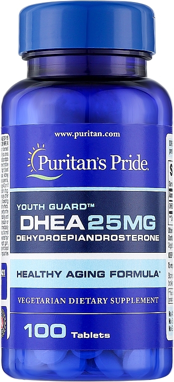 Suplement diety Dehydroepiandrosteron, 25 mg - Puritan's Pride DHEA — Zdjęcie N2