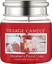 Kup Świeca zapachowa w słoiku Truskawkowe Ciasto - Village Candle Strawberry Pound Cake
