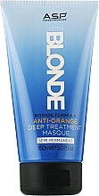 Maska neutralizująca pomarańczowy pigment - Affinage Salon Professional System Blonde Anti-Orange Deep Treatment Masque — Zdjęcie N1