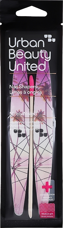 Pilniki do modelowania paznokci z sztyftem do skórek - UBU (nailfile/2pcs + accessories/1pcs) — Zdjęcie N1