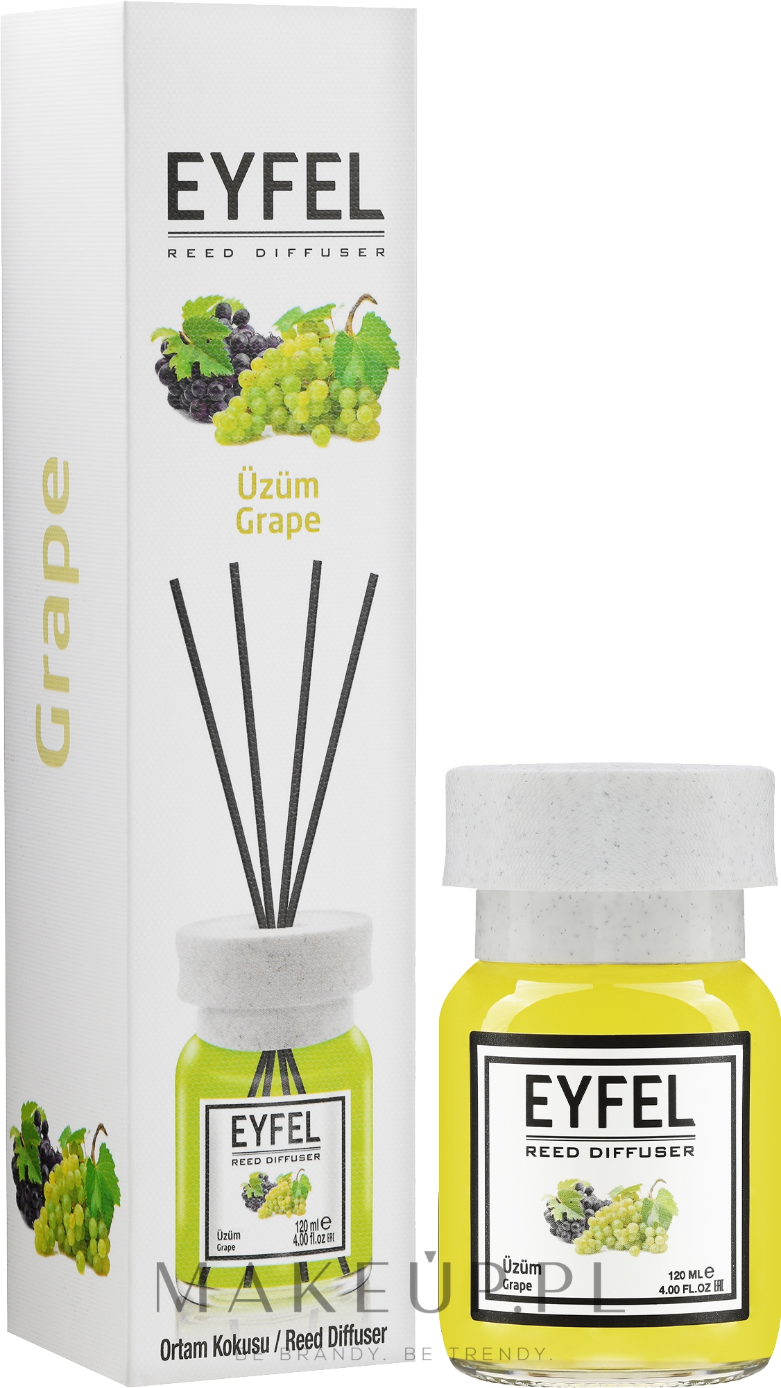 Dyfuzor zapachowy - Eyfel Perfume Reed Diffuser Grapes — Zdjęcie 120 ml