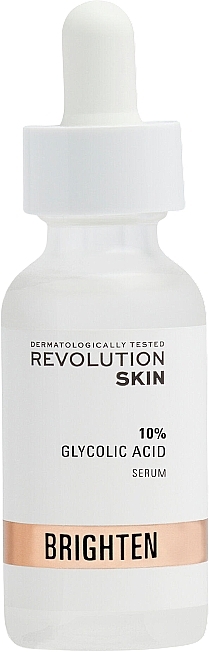 Nawilżające serum do twarzy z kwasem glikolowym 10% - Revolution Skincare 10% Glycolic Acid Brighten Serum — Zdjęcie N1