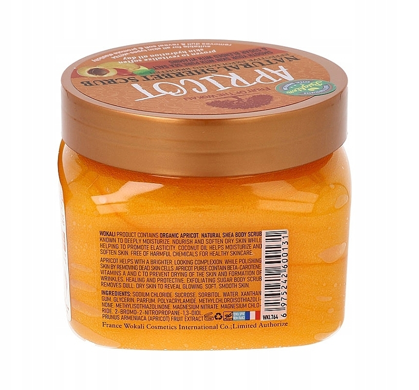 Naturalny peeling Morela - Wokali Natural Sherbet Scrub Apricot — Zdjęcie N3