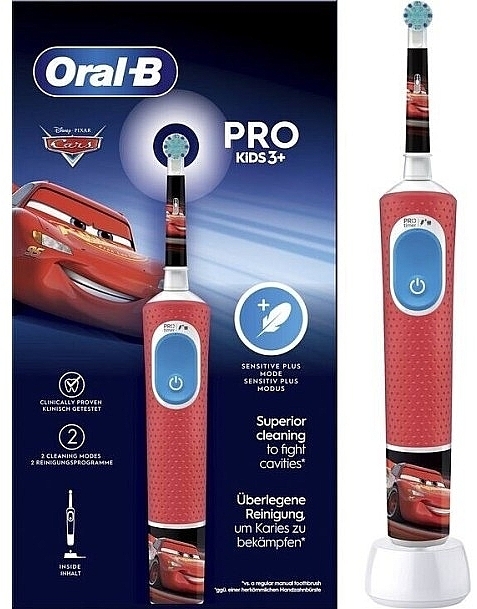 Elektryczna szczoteczka do zębów - Oral-B Braun Vitality Pro Kids 3+ Cars — Zdjęcie N1