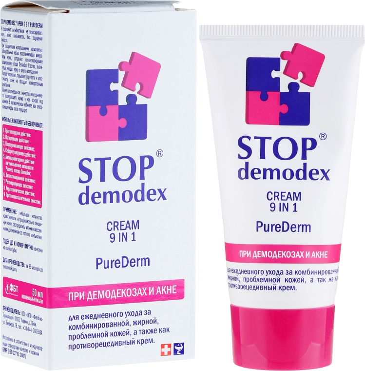 Krem Pure Derm 9 w 1 - Fitobiotechnologia Stop Demodex