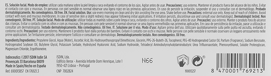Serum antyoksydacyjne do twarzy na dzień - Isdin Isdinceutics Flavo- C Ultraglican Daily Antioxidant Serum  — Zdjęcie N6